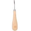 Rhombus Awl Steel Cone Punching Leather Tool Beech Handle Diamond