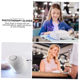 Mikinona Protect Your Hands Anti-uv Gel Manicure Gloves Half-finger Nail Salon Gloves for Sunscreen