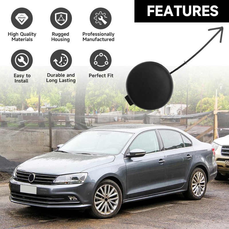 Front Tow Hook Cover for VW Jetta 2011-2014 5C6807241