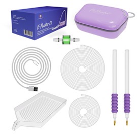 Picmondoo - E-Painter for Diamond Painting - Purple - Wireless Diamond Painting Pen with Vacuum Pump - Diamond Painting Accessories for Setting AB Stones without Wax - Diamond Painting Pen