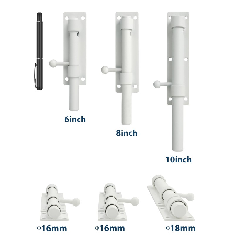 Alise Barrel Bolt Latch,Slide Bolt Latch,Heavy Solid 304 Stainless Steel