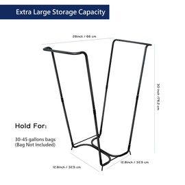 Outdoor Trash Bag Holder Stand,Metal Garbage Bag Holder for 30-45 Gallon Bags,Leaf Bag Support Stand Holder,Portable Multi-Use Garbage Bag Frame Holder for Leaves Camping Lawn Party Weeding Yard