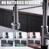 GIMILI Black Stainless Kitchen Faucet with Pull Down Sprayer Single