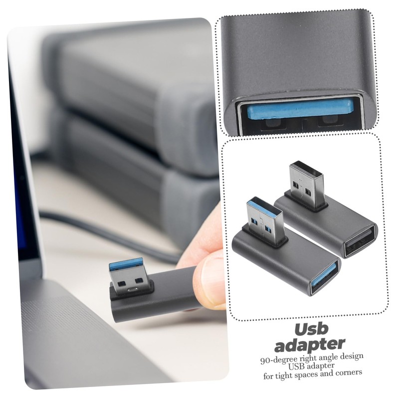 CHILDWEET USB 3.0 90 Degree Adapter 2pcs USB a to