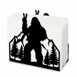 SUPERDANT Sasquatch Napkin Holders for Tables Sasquatch and Forest Serviette Holder Kitchen Napkin Stand Metal Serviette Dispenser Practical Decoration for Kitchen Countertop Restaurant Decor