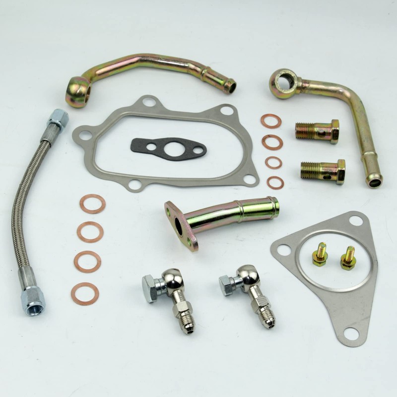 1Kit Turbo Oil Water Pipe Line Bolt Gasket Kit FOR