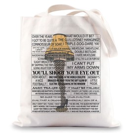 BWWKTOP Funny Christmas Story Tote Bag Ralphie Fans Gift Leg Lamp Shoulder Bag Christmas Movie Merchandise (you eye out)