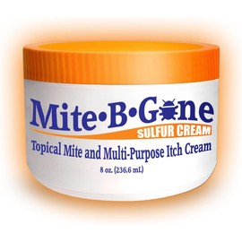 Human Mite Treatment Cream 8oz | Max-Strength 10x Sulfur Cream for Skin Mites, Bites, & Itching | Child & Adult Safe | Fast Relief for All Skin Types by Mite-Be-Gone
