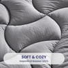 SLEEP ZONE Grey Queen Waterproof Mattress Pad, Premium Soft Embossed