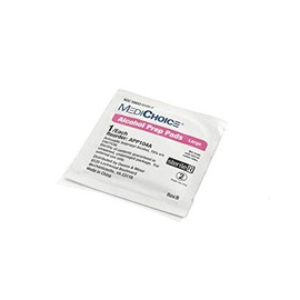 MediChoice Alcohol Prep Pads, 2-Ply Sterile, 7% Isopropyl Alcohol, Large, 1.75x3.5 Inch, 1314APP104A (Case of 1000)