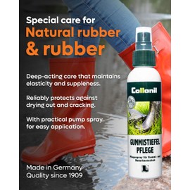 Collonil Rubber Boots Clean & Care Gummistiefel Colourless - 5.07 fl OZ - Made in Germany - Preserve and Clean Your Rubber Boots