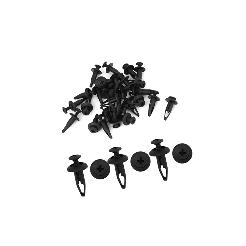 REPAIROCK 30 Pcs 6.3mm Retainer Clips Plastic Rivets Mud Flaps