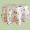 texpot Tablecloth 130 cm Round Print Butterfly Spring Tablecloth Summer