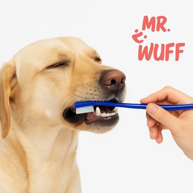 Cepillo Dientes Para Perro Gato 3 Pzas Doble Cabezal Mr