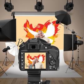 Baocicco 7x5ft Pentecost Backdrop Resurrection of Jesus Pure White Holy Spirit on Jesus Photography Background Wallpaper Decoration for Church Religion Fiesta Holy Day Christian Photoshoot Props