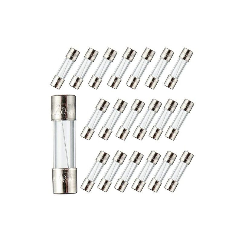 BOJACK 5x20mm 10A 10amp 250V 0.2x0.78 Inch F10AL250V Fast-Blow Glass