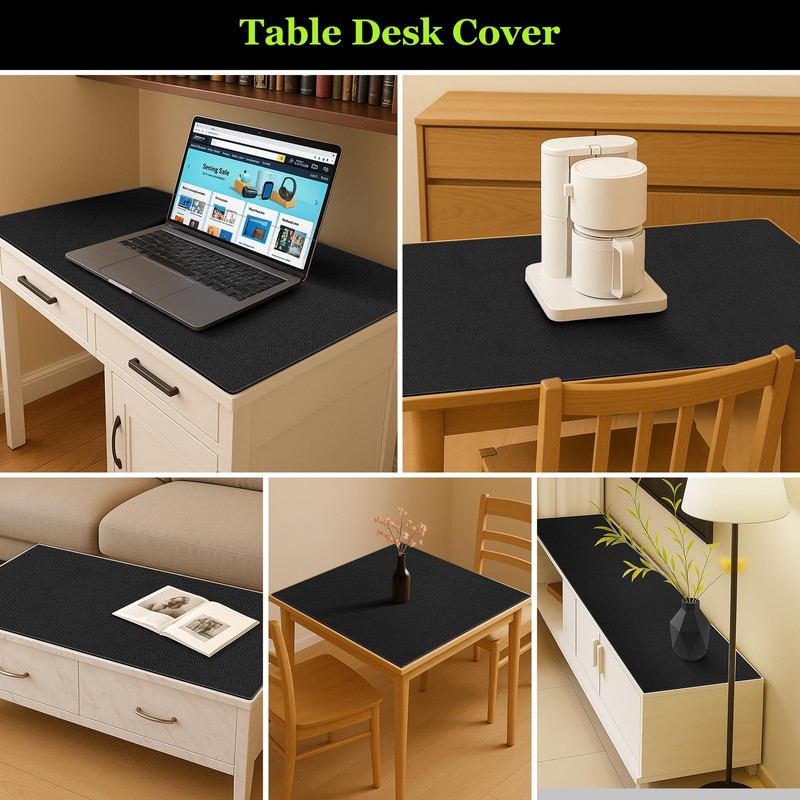 Warmstar Leather Table Cover 28 x48 Inch, 1.8MM Thick PVC