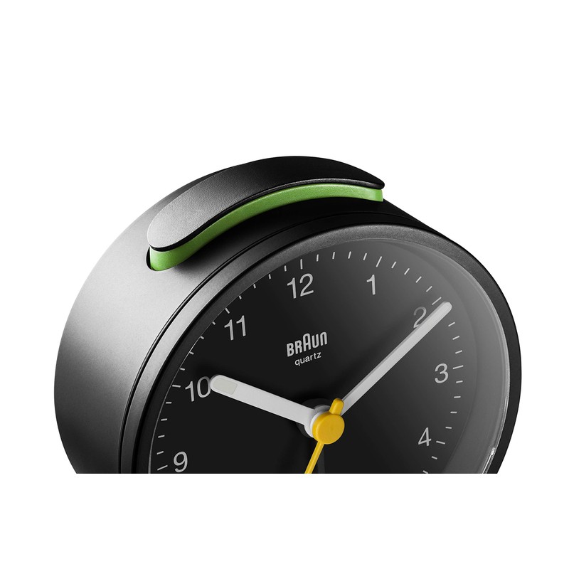 braun/brown analog alarm clock bc12b, Black, Minimalist