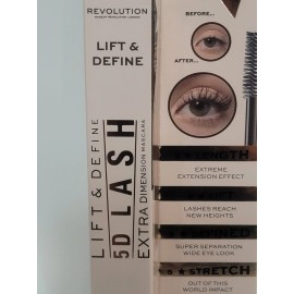 REVOLUTION 5D Mascara - Lift & Define Extra Dimension 5D Lash Makeup Super Black