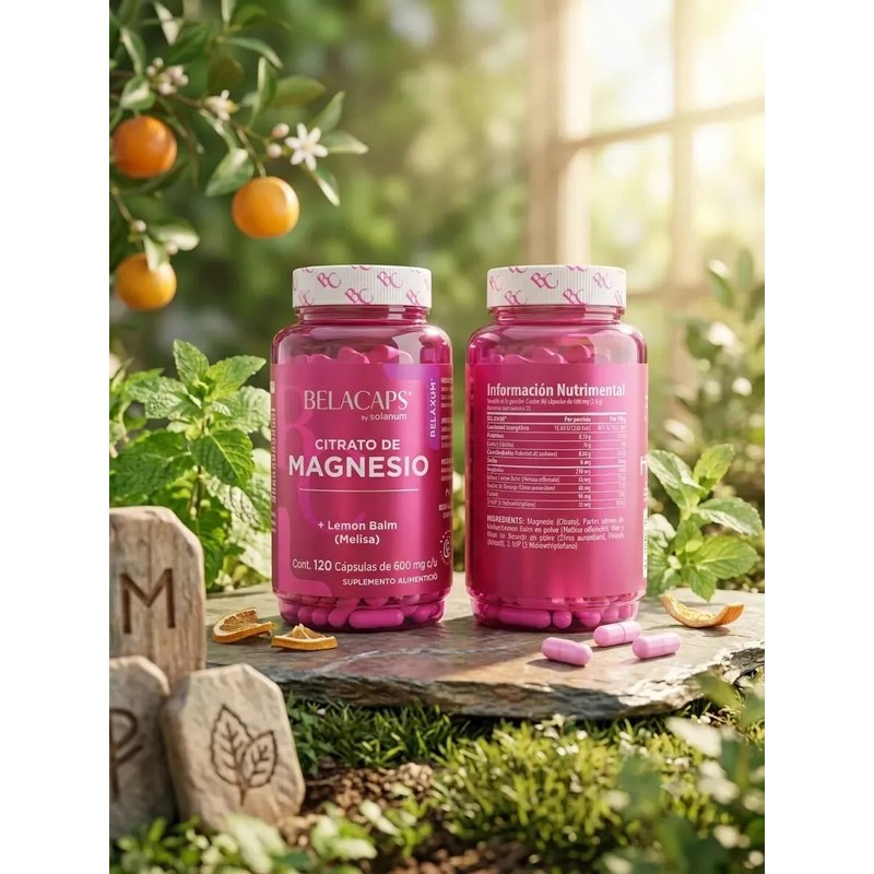 Belacaps Citrato De Magnesio 120 Cápsulas De 600 Mg Sabor