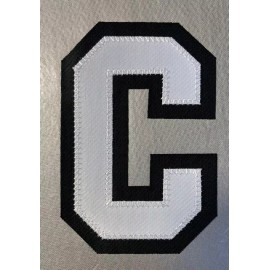 CHICAGO BLACKHAWKS CAPTAINS "C" SEWN PATCH FOR HOME RED JERSEY TOEWS