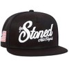 Sproutsy Men's Street Snapback Hat, Flat Visor, Straight Cap, Stoned,
