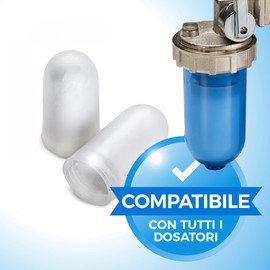 WK - Polifosfati per Caldaia, Ricarica Universale da 10 Pastiglie di Polvere Concentrata per Filtrazione Acqua, Funge da Anticalcare e Anticorrosivo