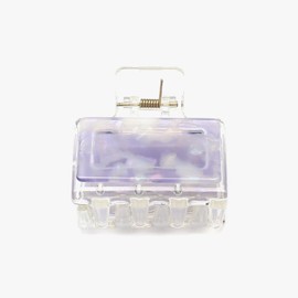 QinGoo Small Square Hair Clip, Purple, Purple, Hair Clip, Firm, Hair Clip, Adult, Hair Accessory, Stylish, Cute, Korea, 2.0 inches (5 cm), 1 Piece (Purple)