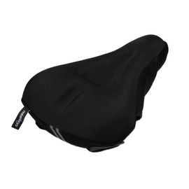 Relaxdays Bicycle Saddle Cover Padded Slim Gel Saddle Cover Mountain Bike Road Bike Waterproof Black Polyester 4x19x28cm