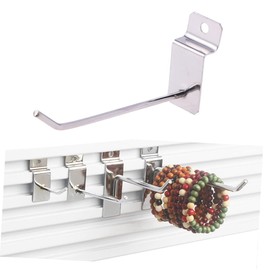 STOBAZA 20pcs Wall Mount Clothing Rack Hooks Slat Board Pegs White Black Shelf Accessories Metal Clothes Rack Prong Shop Retail Metal Clothing Rack Bike Tool Pegboard Bold Square Hook