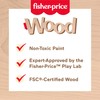 Fisher-Price Wood Toddler Toy Interlocking Blocks Stacking Jigsaw Puzzle with