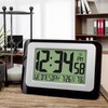 La Crosse Technology W88631 Digital Atomic Black Wall Clock with
