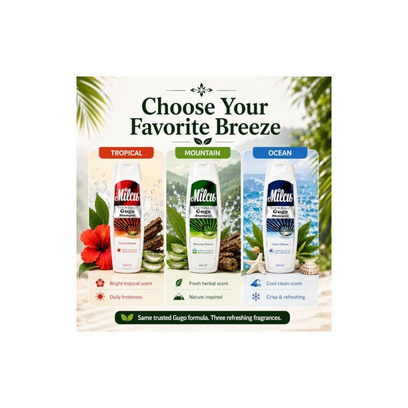 Gugo Herbal Shampoo All Natural Mountain Breeze 200ml