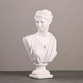 STOBAZA Roman Goddess Statue Bust Figurine Resin Sculpture Home Decor Elegant Desktop Ornament