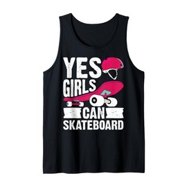 Skateboarding Design for Girls Women Skateboard Skateboarder Tank Top