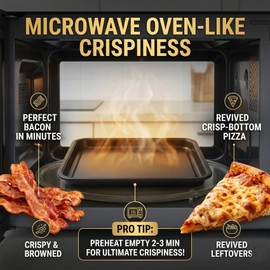 MACONEE 11.26" XL Microwave Grill Tray for Bacon & Pizza