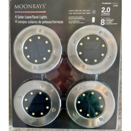 Moonrays 4 Solar Lawn/Deck lights-Solar Powered-2.0-8h