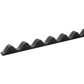 Onduline - Easyline Toothed Strip 100 cm Profile 95/38 - Corrugated Sheet Profile Filler for Eaves & Roof Ridge - As Protection Against Vermin & Sealing Profile - Beading Filler for Onduline Bitumen Corrugated Sheets - Black