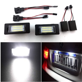 2Pcs 24SMD LED Number License Plate Light Fit for A1 8X / A3 8V / A4 S4 B8 / A5 S5 8T / A6 C7 4G / A7 4G / Q3 / Q5 / TT 8J