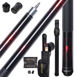 CUEELF Scorpion Pool Cue Stick 58 inch Canadian Maple Billiard Pool Stick with Low Deflection Leather Wrap Professional Cues Billiard Pool Cues Sticks 19.5-21 oz cue Stick