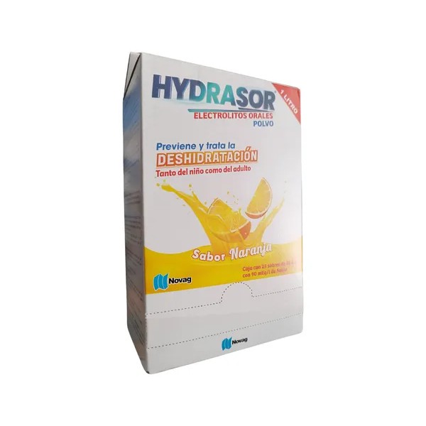 Hydrasor Electrolitos Orales Polvo Caja C/ 25 Sobres Naranja