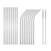 Stainless Steel Straws, 16 Metal Straws in a Set with