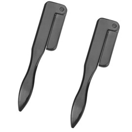 WOONEKY 2pcs Stainless Steel Eyelash Brow Comb Portable Folding Makeup Tool for Eyebrow and Eyelash Separation Easy to Clean for Travel and Daily Use