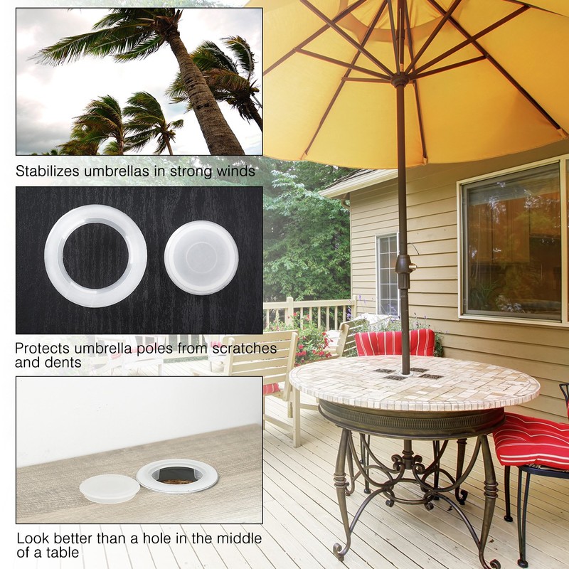 2 Sets 2 Inch Patio Table Umbrella Hole Ring and