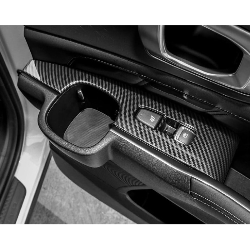 JUIVEEL Carbon Fiber Grain ABS Car Interior Window Switch Panel
