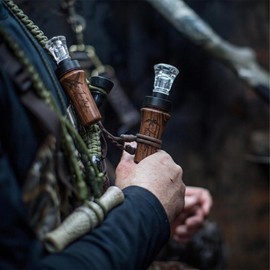 Duck Commander Jase Robertson Pro Series Duck Call - Easy Blowing, Double Reed Wood Duck Call for Duck Hunting Accessories - Tigerwood