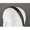 Black faux leather headband textured 1 inch wide hair band