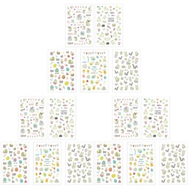 Healeved 15sheets Happy Easter Nail Decals Nail Stickers Design for Creative Decor