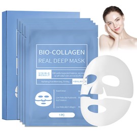 4 Pcs Hydro Cera-Nol Real Deep Mask, Hydrogel Moisturising Sheets for Overnight Repair & Skin Barrier Strengthening, Perfect for Dry Sensitive Post-Sun Recovery, Travel & Daily Hydration Routine
