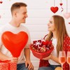 Bokon 6 Pcs Valentine's Day Heart Shaped Basket 6.7 Red